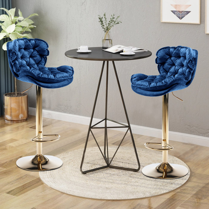 Rosdorf Park Jelon Swivel Adjustable Height Bar Stool Wayfair